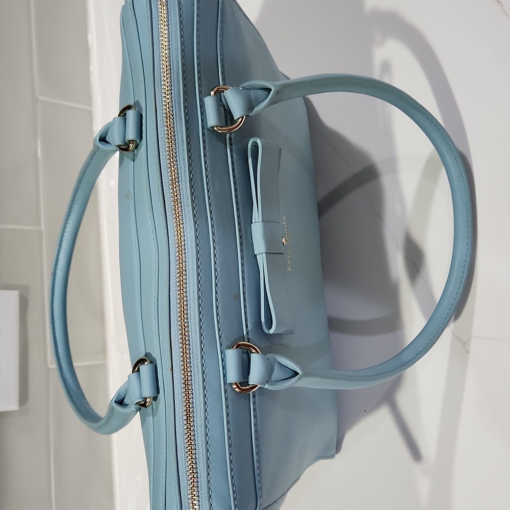 Kate Spade Beacon Court Satchel, Light Blue Bag. - Picture 9 of 12